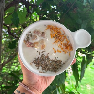 Strawberries and Cream Three-Wick Soy Candle | Repurposed Vessel | Floral & Seashell Decor