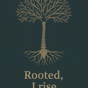Rooted, I Rise – Nervous System Art Print | Tree & Spine Illustration | Digital Download for Grounding, Healing, and Earthy Wall Decor
