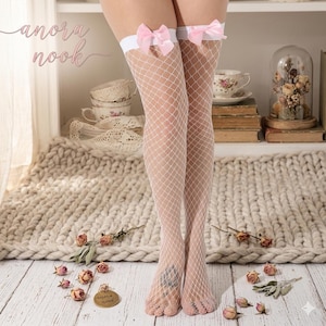 White Fishnet Stockings - Etsy White Fishnet Stockings - Etsy