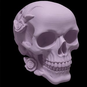 Gothic Rose Skull
