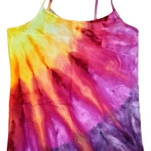 Medium Women&#39;s Ice Dyed Spaghetti Strap Cami Top