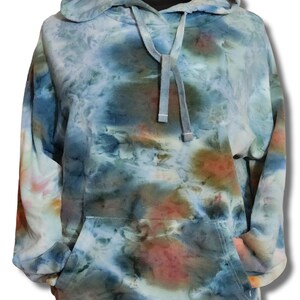 Small Ice Dyed Ladies Pullover Hoodie Buffalo Brand Hand Dyed  - Small