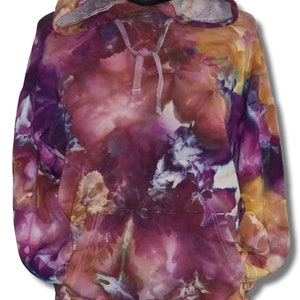 Small Ice Dyed Ladies Pullover Hoodie Buffalo Brand Hand Dyed  - Small