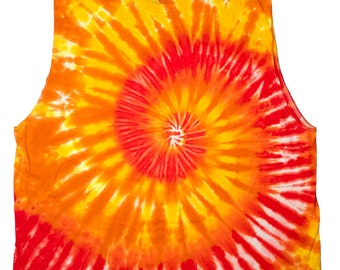3XL Men's Fruit of the Loom Brand tie dyed, hand dyed, Muscle shirt, tank top