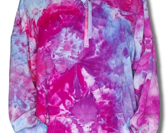 Ice Dyed Ladies Pullover Hoodie Buffalo Brand Hand Dyed  - Large