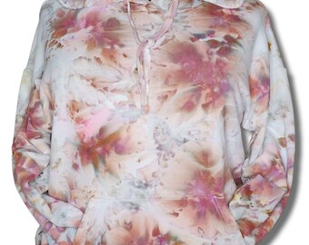 Ice Dyed Ladies Pullover Hoodie Buffalo Brand Hand Dyed  - XL