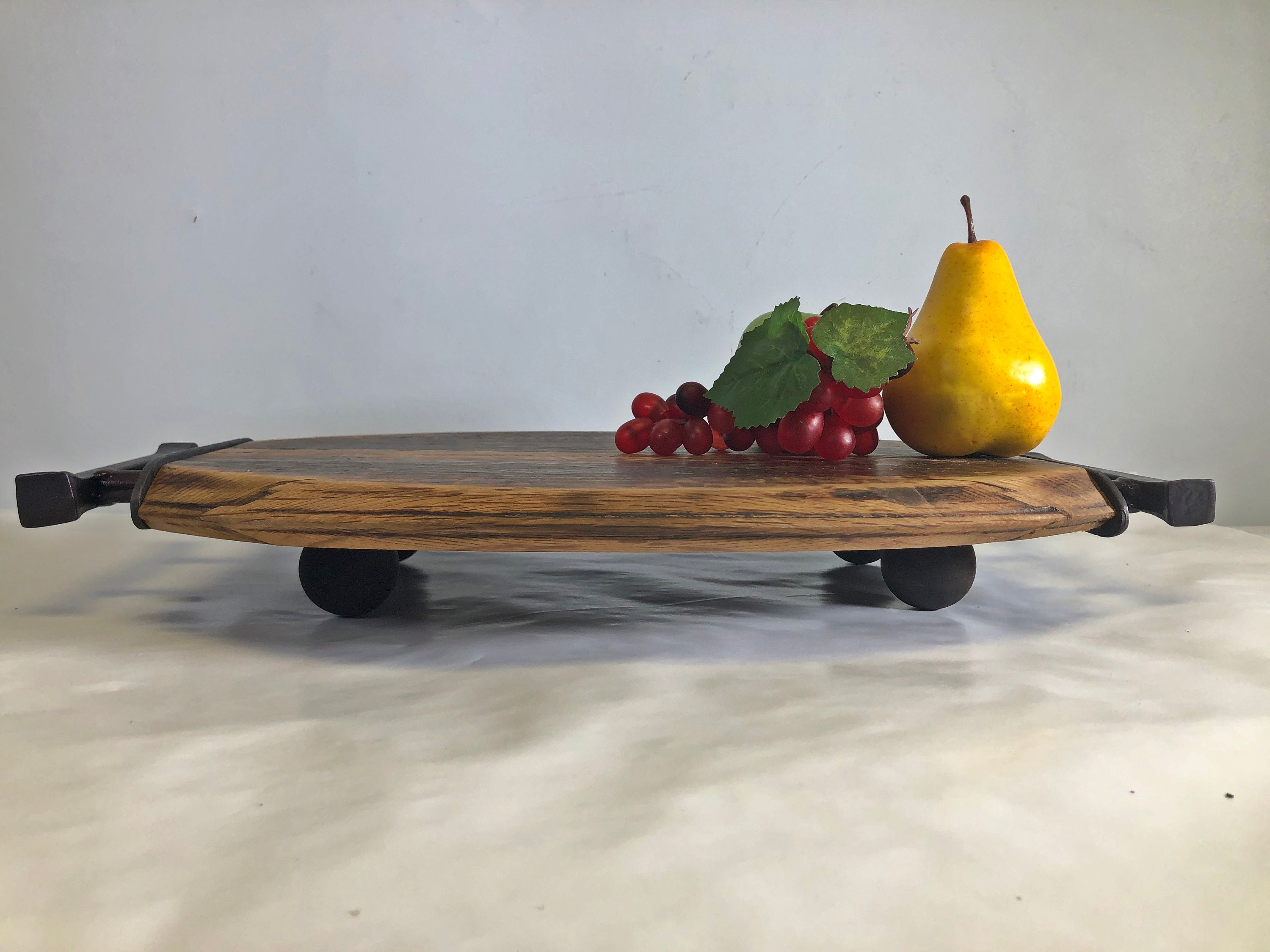 Wine Barrel Stave Cheese Board wood tray charcuterie 1 Etsy