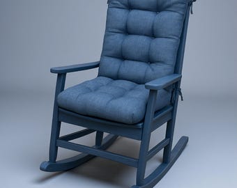 Durable Outdoor Rocking Chair | Resin Wicker Patio Rocker | All-Weather Porch Furniture With Foam