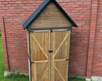 Weatherproof Outdoor Garden Storage Shed with Adjustable Shelves