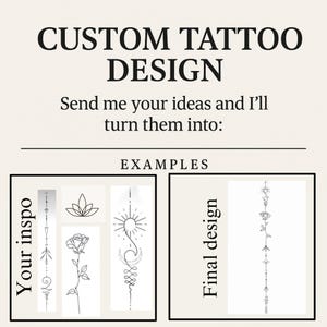 Custom Tattoo Design | Personalized Tattoo Art | Combine Multiple Ideas & Meanings | Digital Sketch for Tattoo