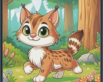 Bobcat in Forest Vol. 1 Cross Stitch Chart