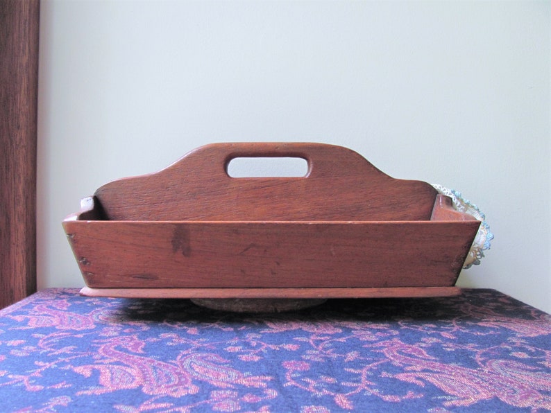 Vintage Cutlery Tray Knife Box Wood Utensil Carrier Garden Etsy