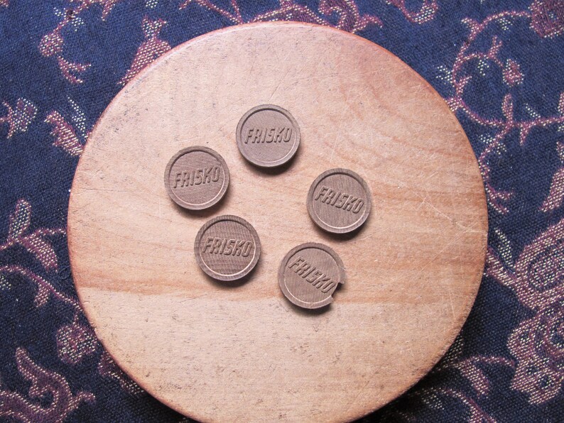 Vintage FRISKO Horse Game Pieces Wood Horse Tokens Wooden Frisko Game