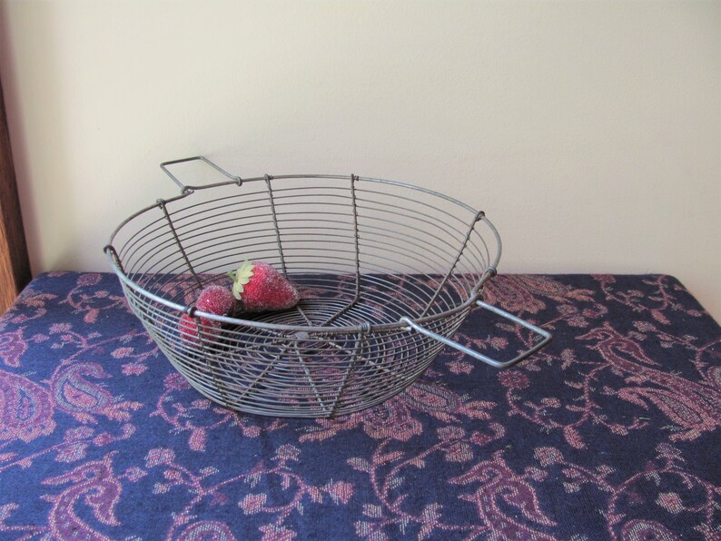 Vintage French Wire Colander Basket Egg Colander Wirework Etsy New