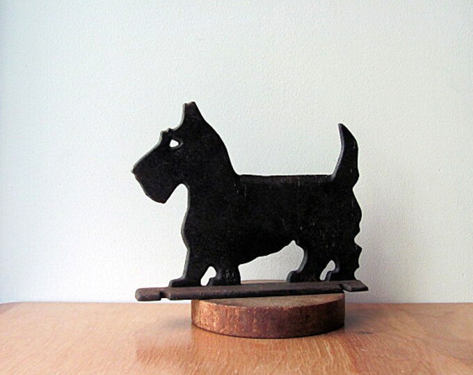 Scottie Dog Boot Scraper Door Stop Marked Virginia Metalcrafters Cast