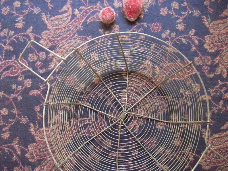 Vintage French Wire Colander Strainer Egg Basket Wirework Etsy