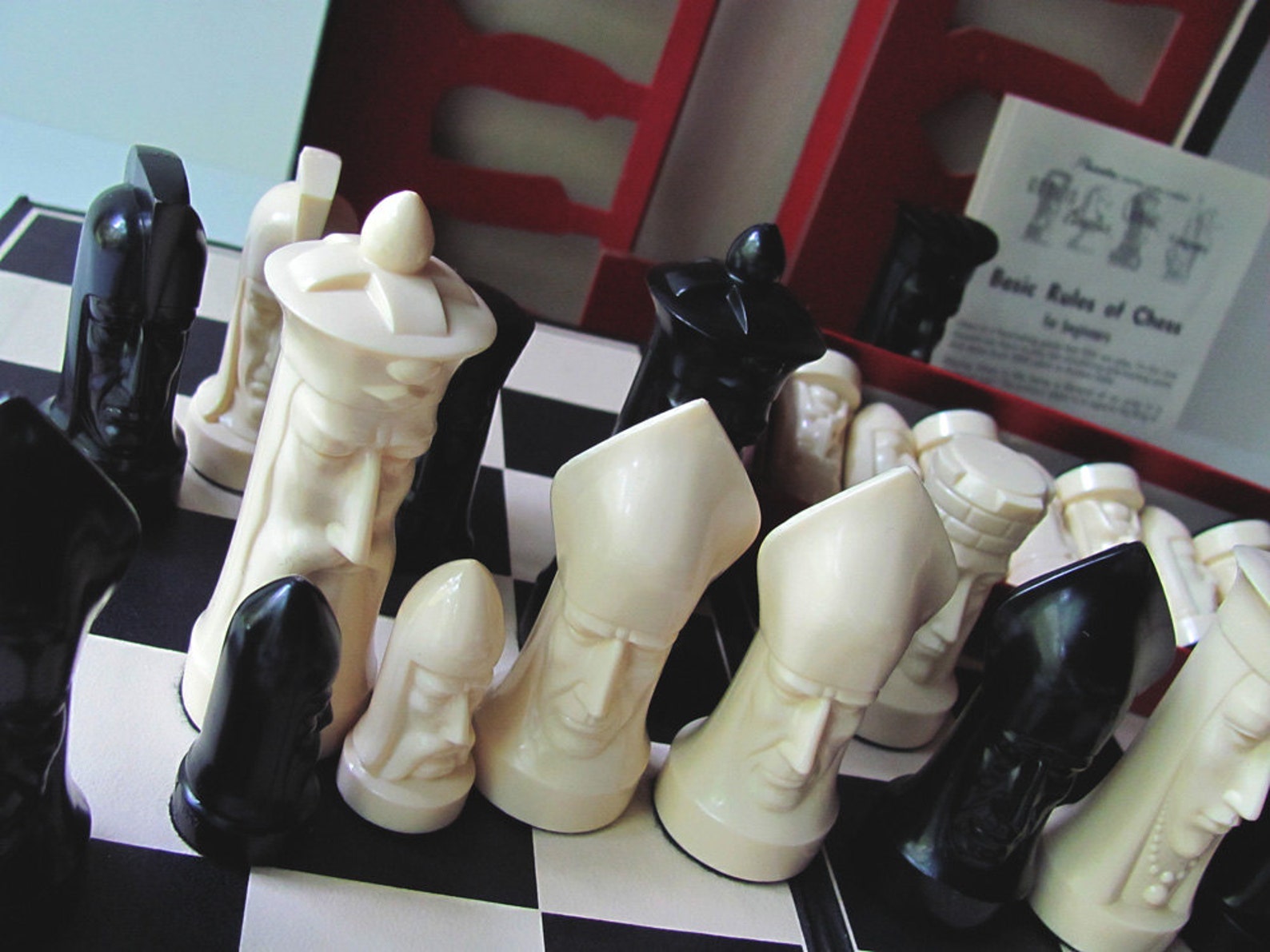 Vintage Ganine Sculptured Chess Set Gothic Complete Salon 1475 Etsy