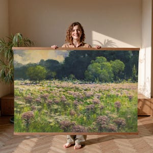 Floral Meadow, Extra Large Wall Hangings, Oversized Wall Hanging, Botanical Wall Tapestry, Natural Wall Art, Wall Hanging Canvas,048