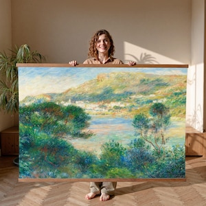 Lakeside Greenery, Extra Large Wall Art, Oversized Wall Art, Vintage Wall Art Tapestry, Nature Wall Art, Wall Hanging Canvas, 009