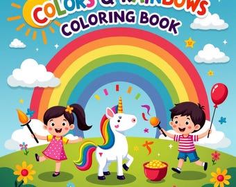 Rainbow Coloring Book for Toddlers | Printable PDF
