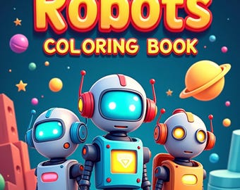 Robot Coloring Book: 35 Fun Space & Sci-Fi Pages