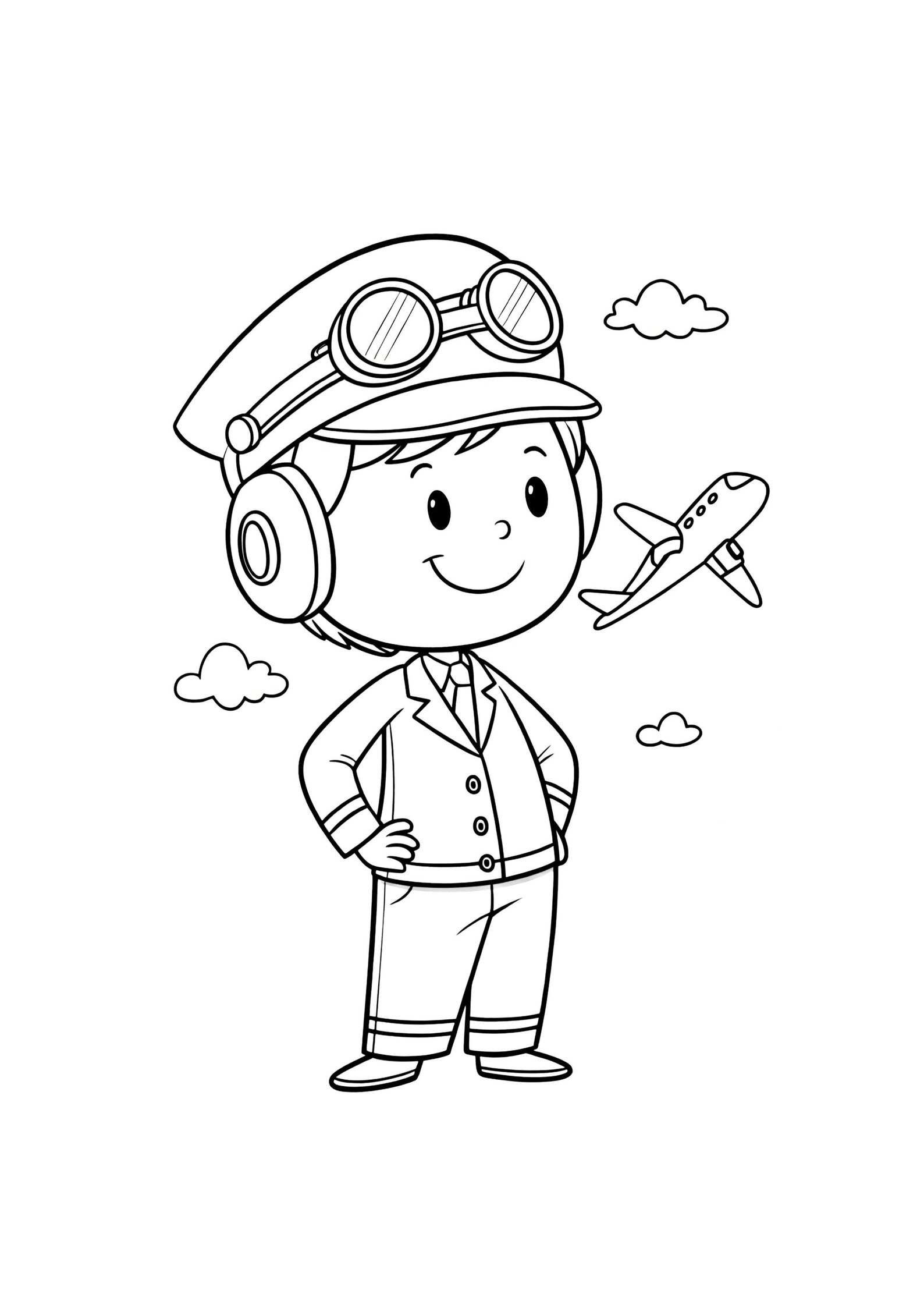 Pilot Colering Pages Pilot Coloring Book: Airplane & Aviation Art - 25 Procreate Pages ...