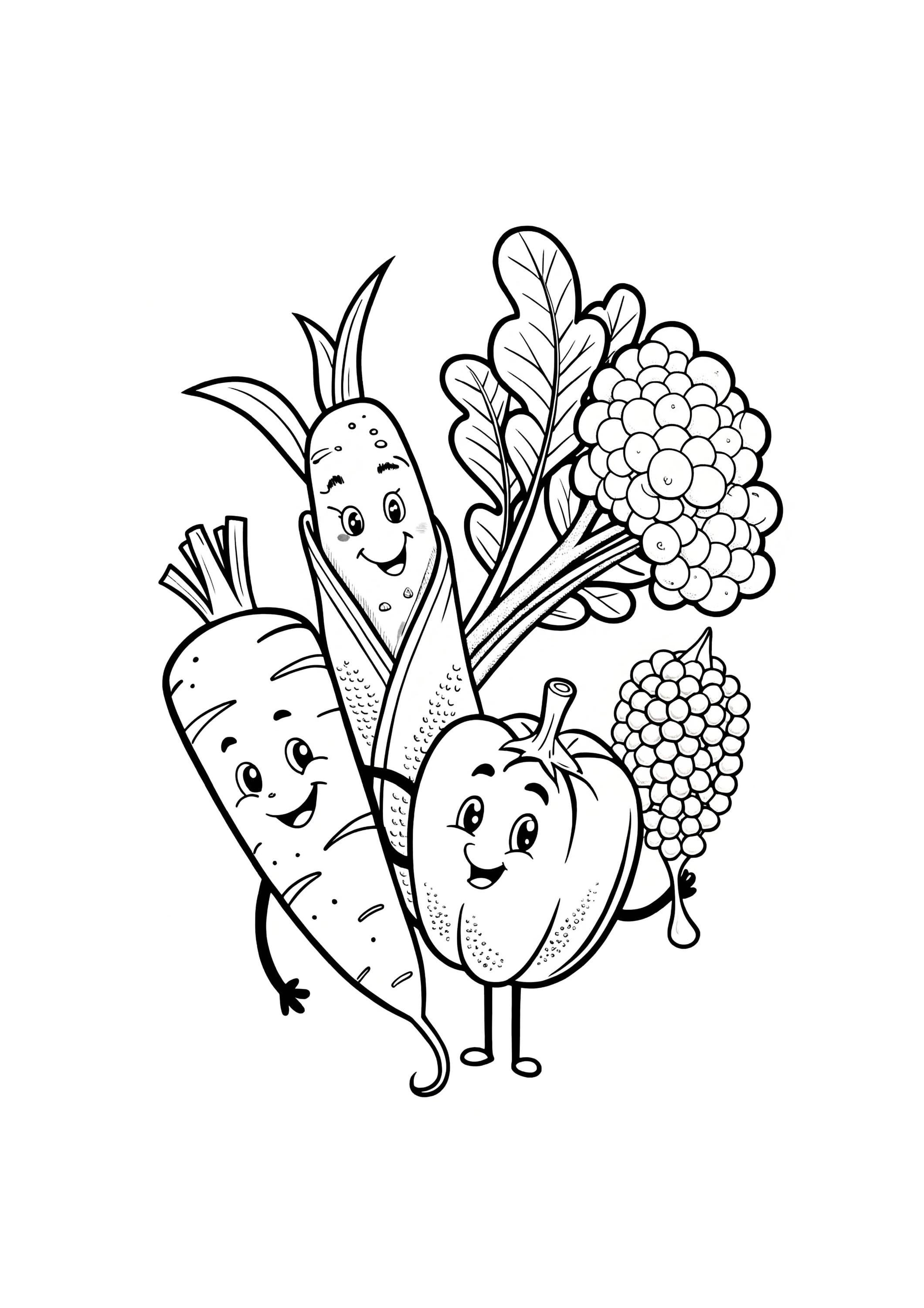 Vegetable Coloring Book: 35 Pages of Garden & Food Art (PDF Pattern) - Etsy