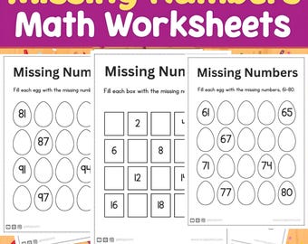 Missing Numbers Worksheet – Number Sequence Practice Kids Math's Worksheet