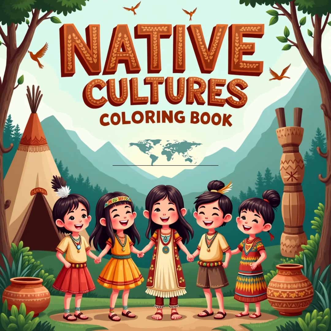 Culture Coloring Book for Kids | 20 Traditional Art Pages | Printable ...