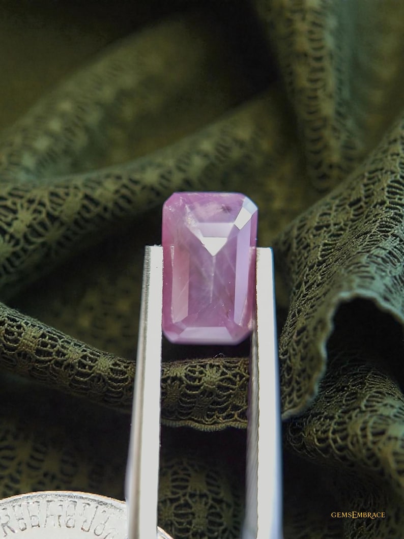 Myanmar Ruby 2.95ct Rectangular Step Purplish Pink Untreated • ( 9.3 × 5.8 × 4.5 mm) image 7