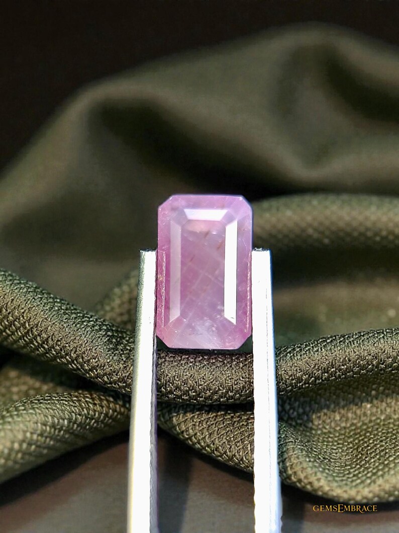 Myanmar Ruby 2.95ct Rectangular Step Purplish Pink Untreated • ( 9.3 × 5.8 × 4.5 mm) image 6