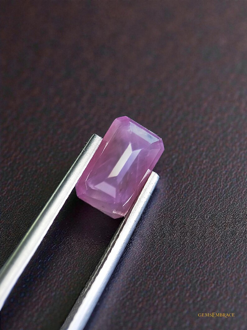 Myanmar Ruby 2.95ct Rectangular Step Purplish Pink Untreated • ( 9.3 × 5.8 × 4.5 mm) image 3