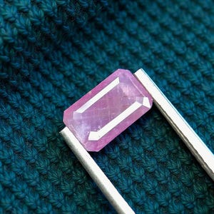 Myanmar Ruby 2.95ct Rectangular Step Purplish Pink Untreated • ( 9.3 × 5.8 × 4.5 mm) image 4