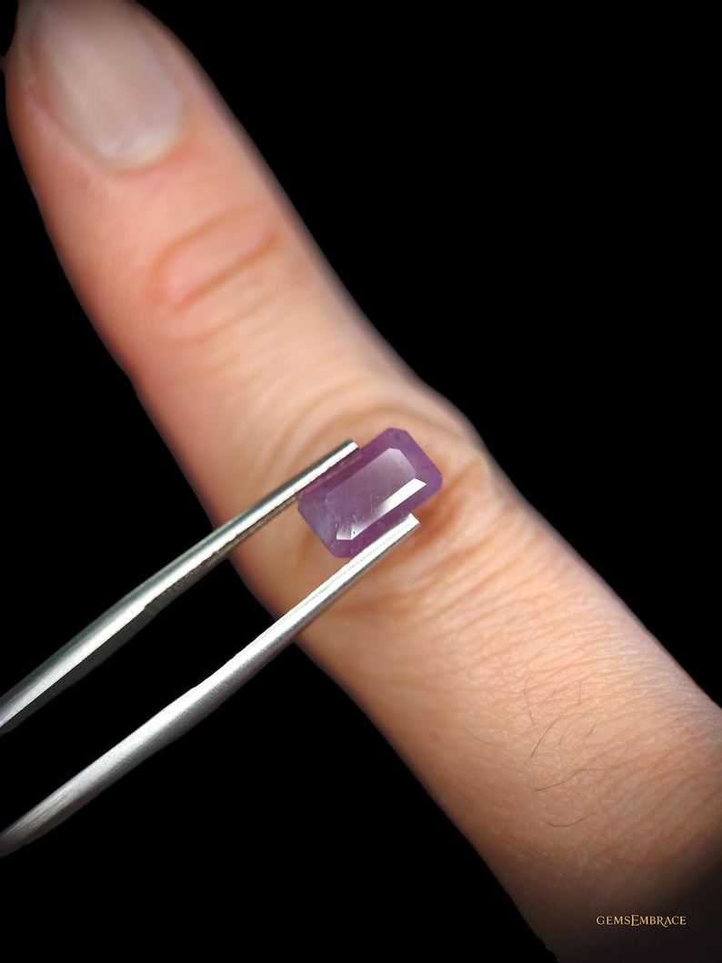 Myanmar Ruby 2.95ct Rectangular Step Purplish Pink Untreated • ( 9.3 × 5.8 × 4.5 mm) image 8