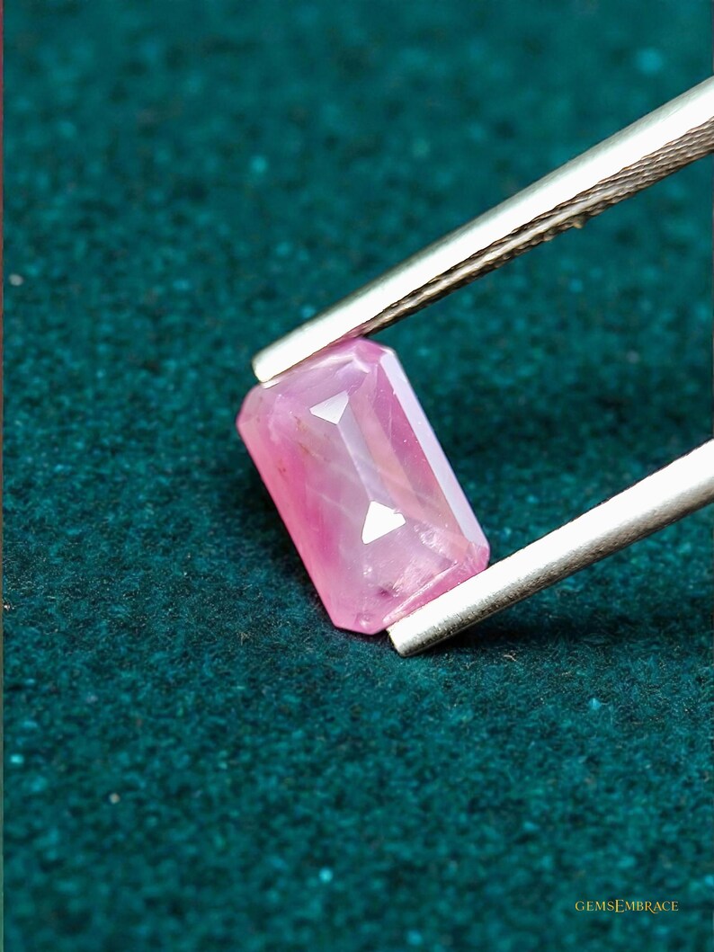 Myanmar Ruby 2.95ct Rectangular Step Purplish Pink Untreated • ( 9.3 × 5.8 × 4.5 mm) image 5