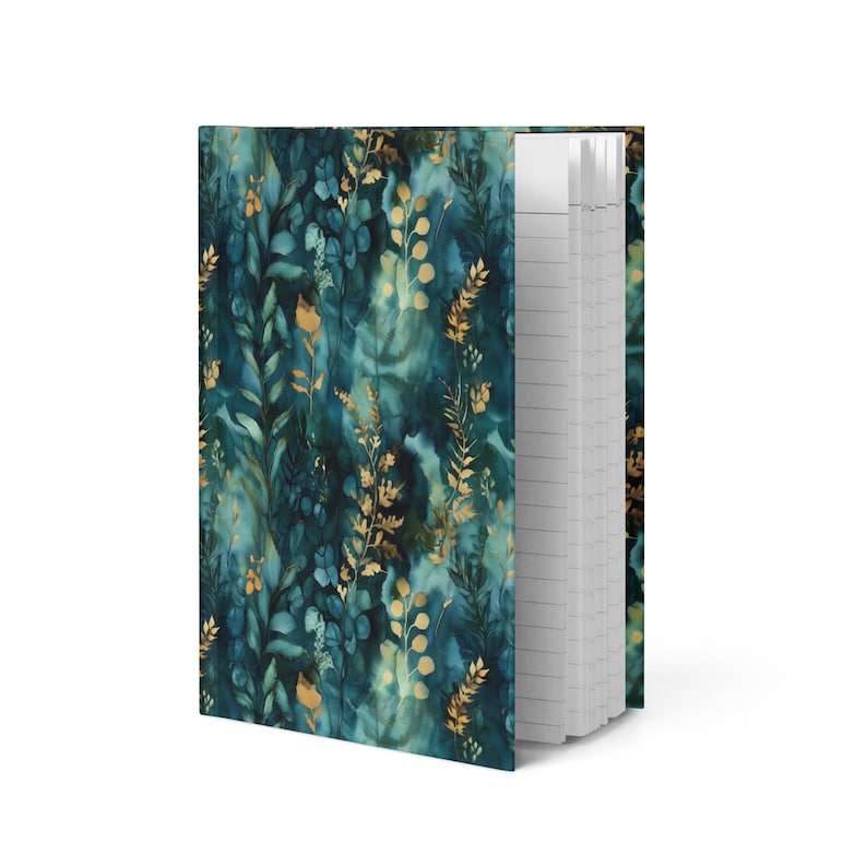Lush Ferns Floral Journal Matte Hardcover Notebook for Writing, Sketching and Planning 150 Pages 5.75 x 8 image 3