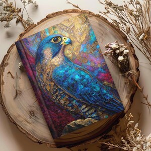 Peregrine Falcon Spirit Guide Journal – Vibrant Sacred Bird Art Hardcover Notebook for Reflection Creativity and Mindfulness 150 Pgs 8"x5.75