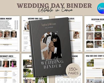 Wedding Day Binder Canva Template High Quality 150 Pages