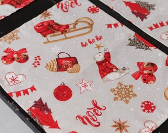 Handmade Christmas Placemats (Set of 2) – Holiday Dining Table Decor