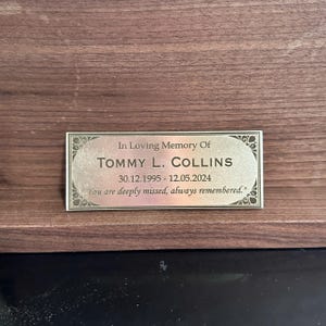 Bronze tombstone, soft carving pattern, weather resistant, name and color on request