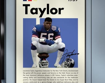 ローレンス・テイラー NFL ニューヨーク・ジャイアンツ プリント