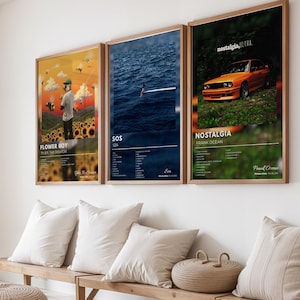 Set of 3 Custom Album Cover, Custom Music Gift, Choose Your Album, Wall Art Album Cover Personalized Print, Home Decor, Bedroom Decor