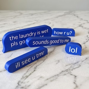 Custom Text Message Decor, Personalized Text Bubble, Personalized Message Sign, Funny Gift, Personalized Desk Decor, Custom Text Art