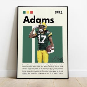 Davante Adams Poster |Las Vegas Raiders| Sport Poster| Football | NFL wall art| NFL poster | NFL Legends| Boy&#39;s room decor| Office decor