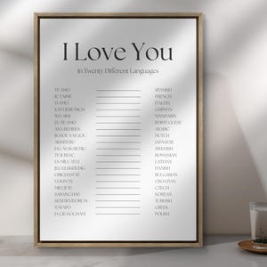 I Love You Poster | Romantic Wall Art Print | Minimalist Love Quote Decor | Anniversary Gift for Couples | Bedroom Wall Decor