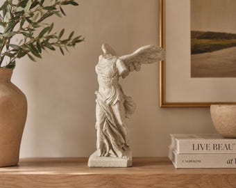 Estatua de la Victoria Alada, escultura de la diosa griega Niké impresa en 3D, decoración de estantería de arte clásico, regalo estilo museo, acento de la Antigua Grecia