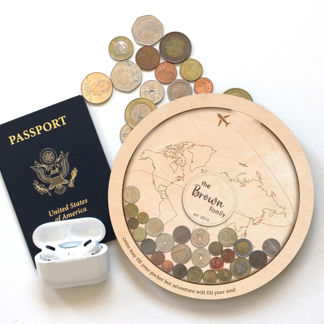 Personalized Coin Holder Travel, Custom Coin Collection Display ...