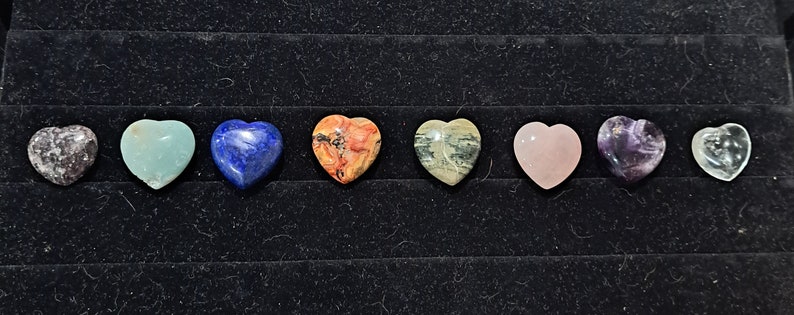 Gemstone Heart Fetishes image 1