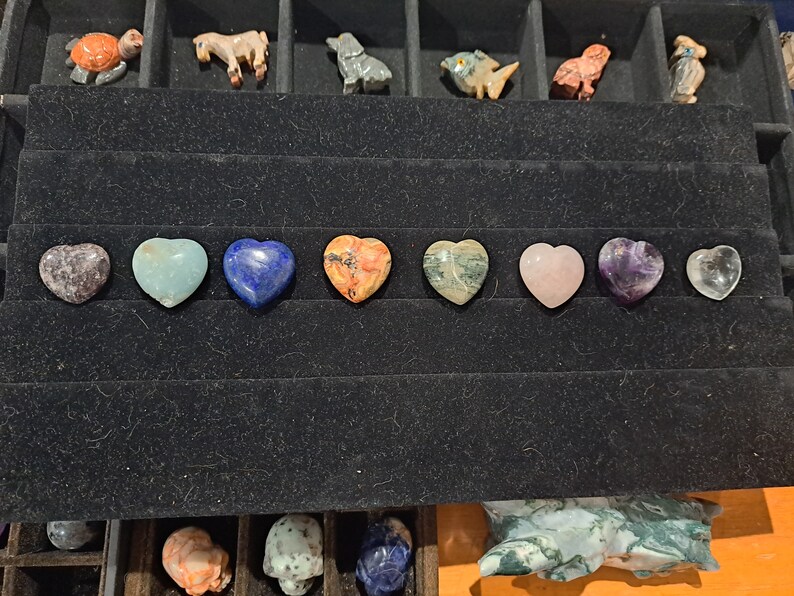 Gemstone Heart Fetishes image 2