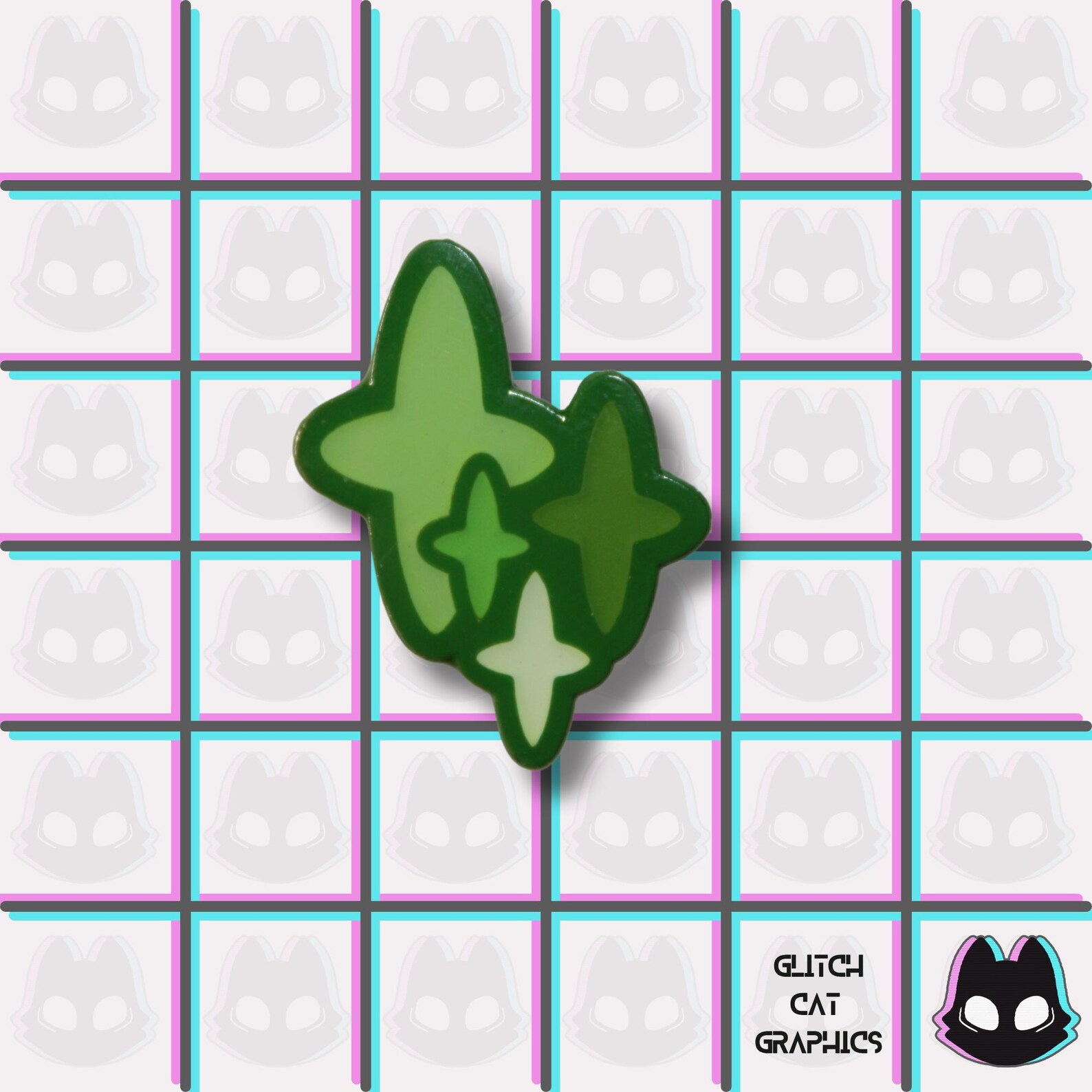 Mini Green Sparkle Filler - Enamel Pin - Etsy